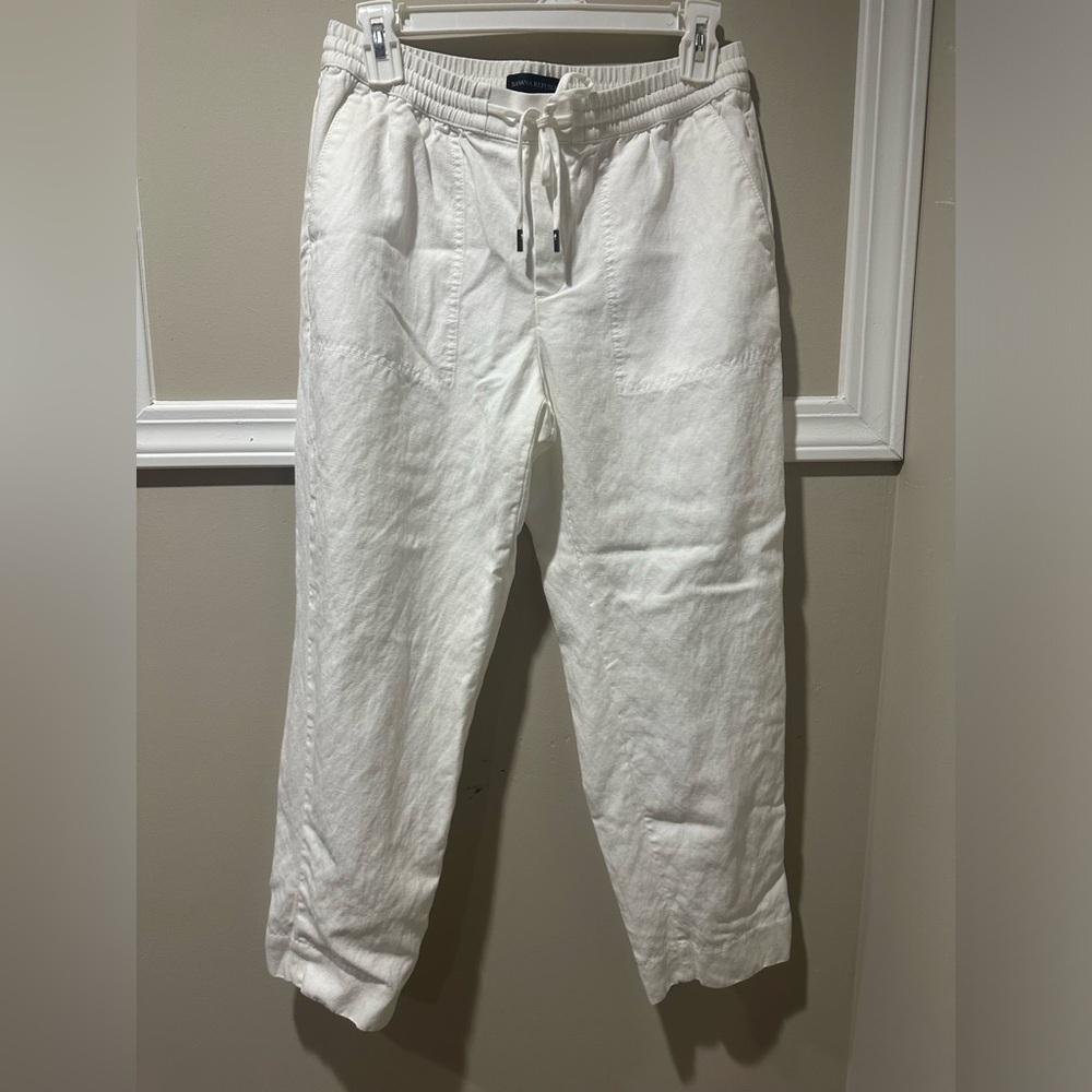 Banana Republic White Track Pants